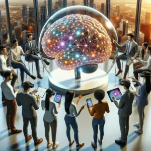 "Latinoamericanos muestran apoyo a la regulación de la inteligencia artificial en una manifestación, destacando la importancia de la ética en la tecnología."